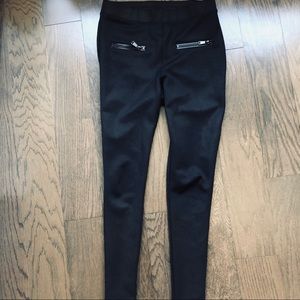 Express Black Scuba High Waisted Leggings | Small